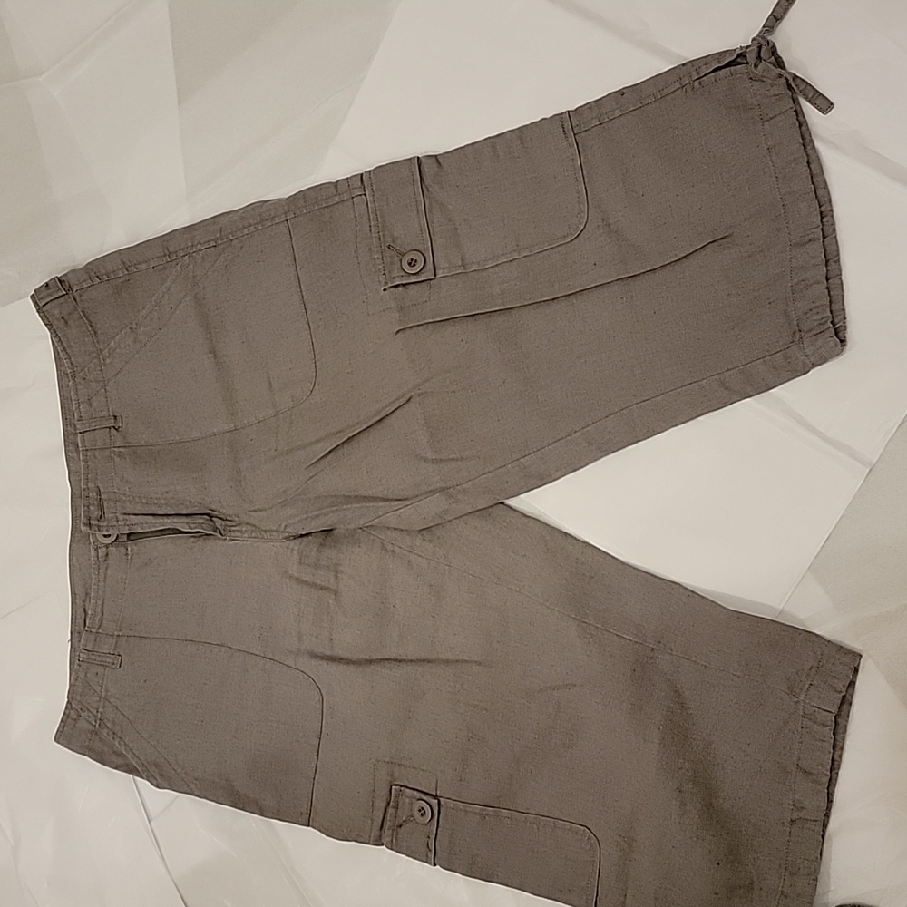 Garnet Hill cropped linen pants